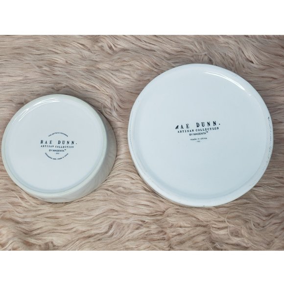 NWOT RAE DUNN DOG /CAT FEED ME & WATER BOWL - 2 QTY - Picture 3 of 4